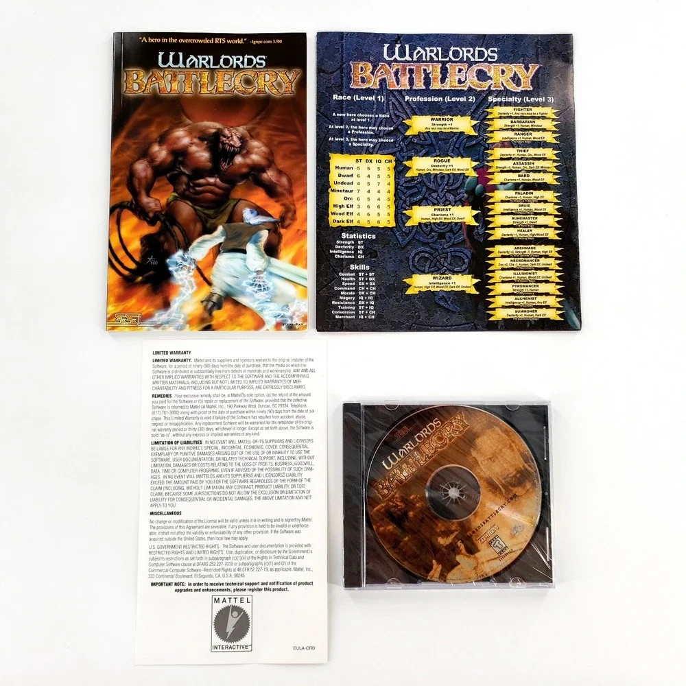 Warlords Battlecry (PC, 2000) w/ Manual & Paper Inserts New Sealed In Jewel Case